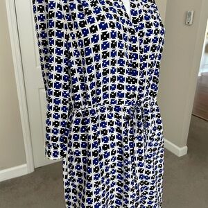 Diane von Furstenberg Blue and White Star Pattern Dress